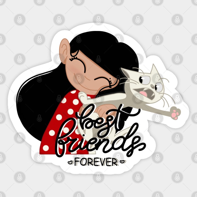 BEST FRIENDS FOREVER Sticker by MAYRAREINART